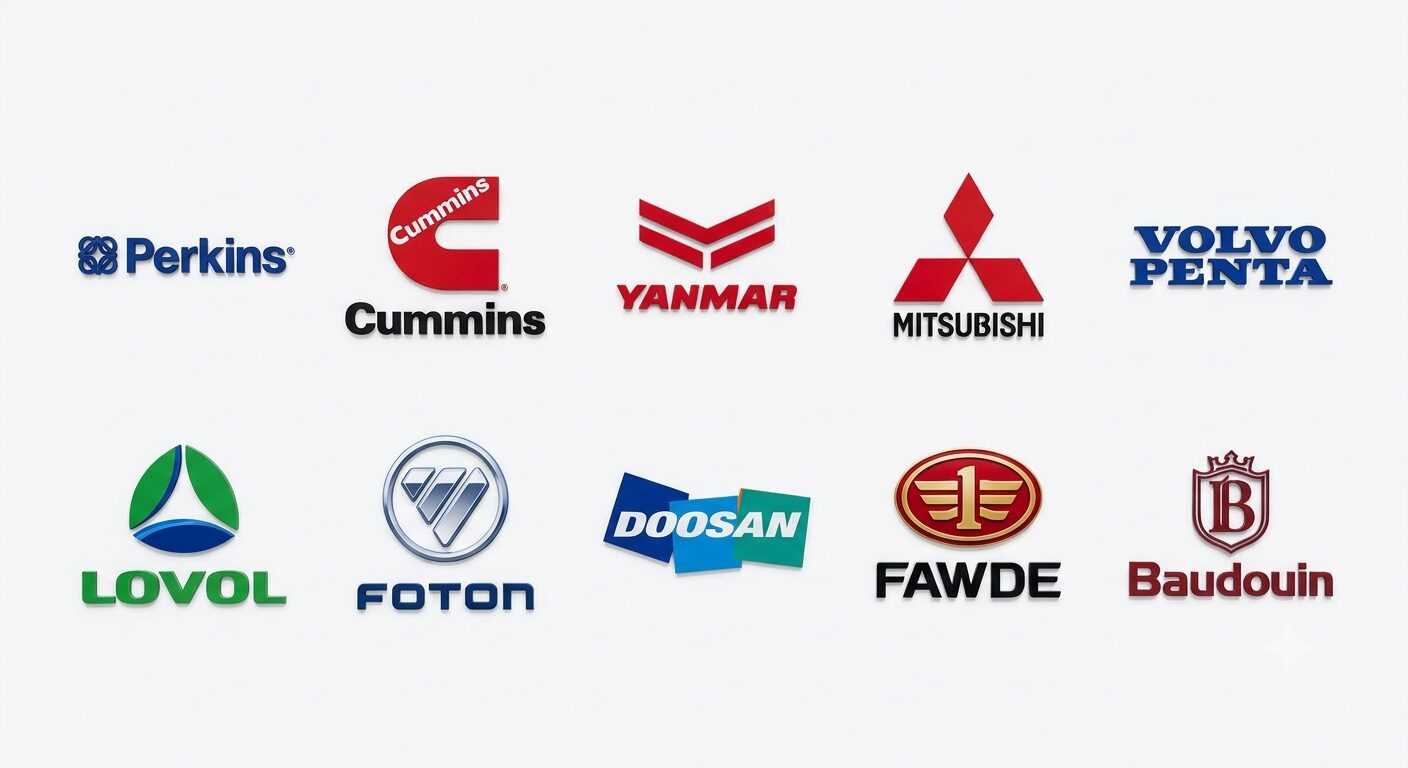 Perkins Cummins Yanmar Mitsubishi Volvo Penta Lovol Foton Doosan FAWDE Baudouin